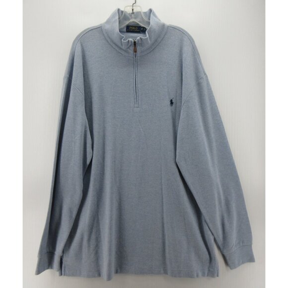 Ralph Lauren Polo Sweater XL Tall Pullover 1/4 Zip Preppy Pony $165 NEW - Picture 1 of 12